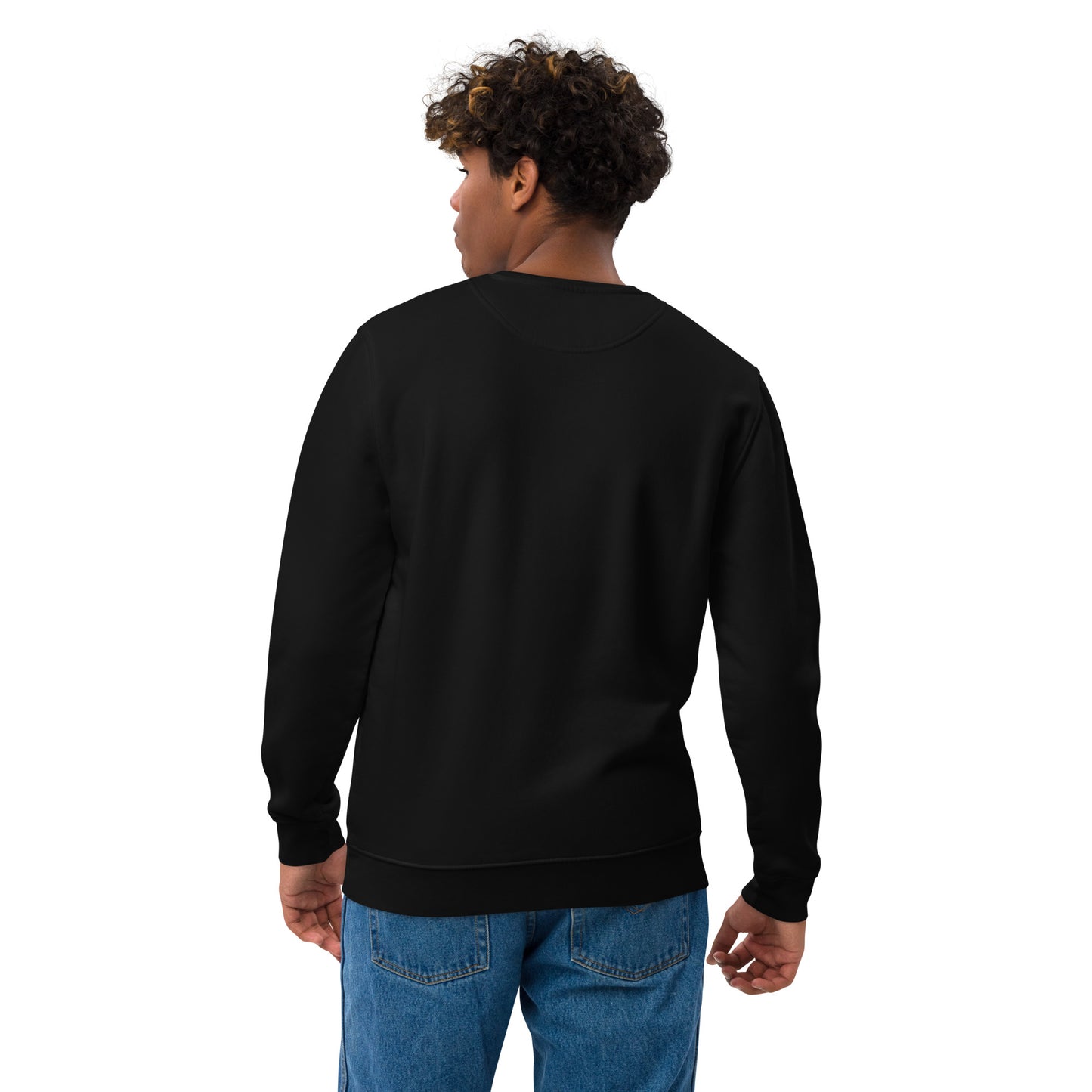 TE025.2 - Unisex Bio-Pullover - Sweater - Sweatshirt - Social Media Trend - Ich küss dein Auge 1 - white logo