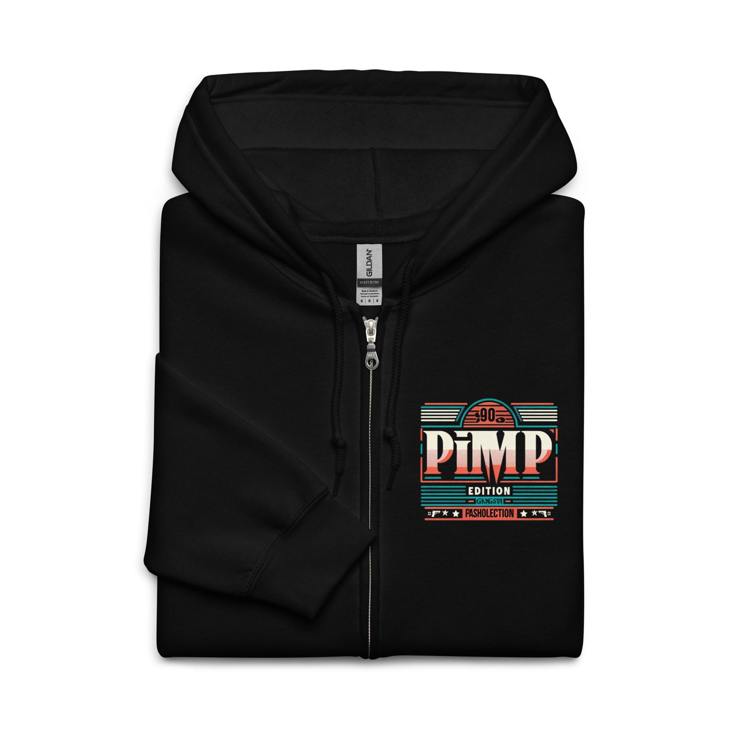 PE002.3 - Unisex Heavy-Blend Zip Hoodie - PIMP Edition 1 - türkis/red logo